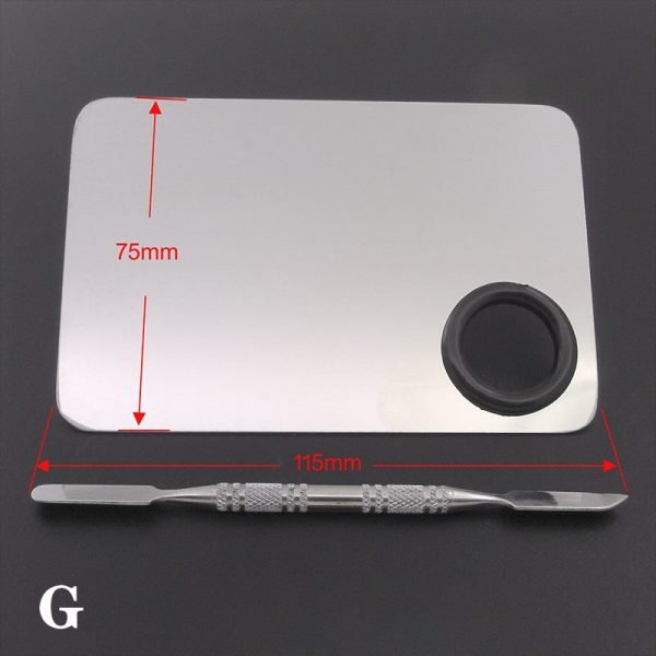 Small Size Five Shapes Stainless Steel Nail Art Makeup Color Palette-G