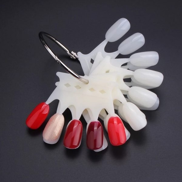 10PCS Crown Shape Nail Art Color Displaying Card With Ring-1