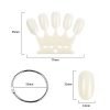 10PCS Crown Shape Nail Art Color Displaying Card With Ring-7