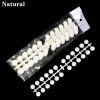 120 Tips Per Bag Round Shape Flat Back Nail Tips Color Chart Display With Adhesive Stickers-11