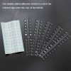 120 Tips Per Bag Round Shape Flat Back Nail Tips Color Chart Display With Adhesive Stickers-5