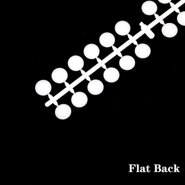 120 Tips Per Bag Round Shape Flat Back Nail Tips Color Chart Display With Adhesive Stickers-6