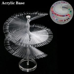 120Tips Spiral Style Nail Art Gel Polish Color Display Sticks-0