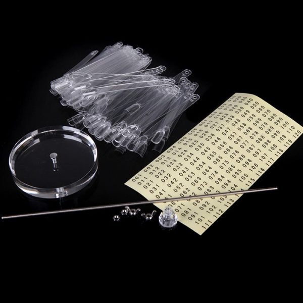 120Tips Spiral Style Nail Art Gel Polish Color Display Sticks-6