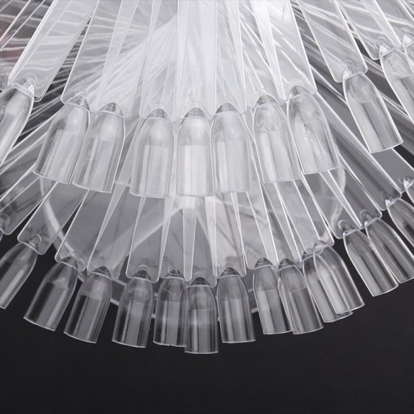 120Tips Spiral Style Nail Art Gel Polish Color Display Sticks With Plastic Base-3