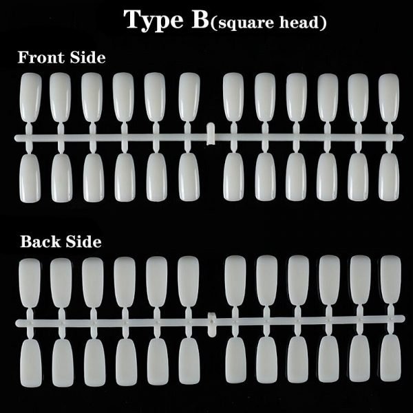 120Tips per Bag Flat Back Nail Tips For Making Nail Gel Polish Color Chart Book-3