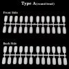 120Tips per Bag Flat Back Nail Tips For Making Nail Gel Polish Color Chart Book-4