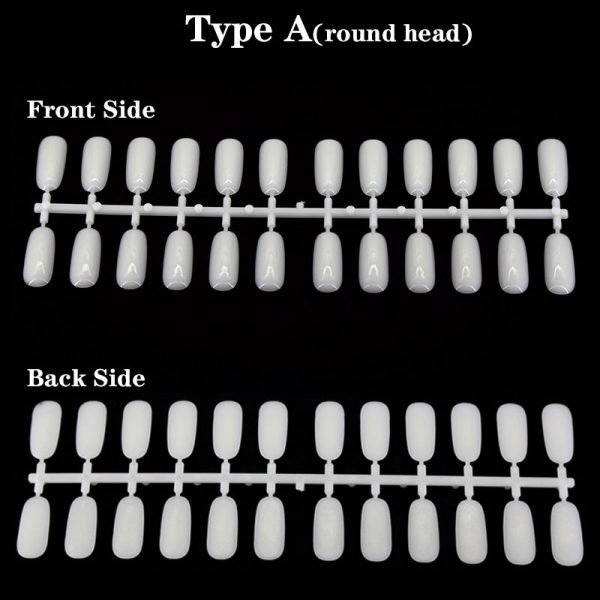 120Tips per Bag Flat Back Nail Tips For Making Nail Gel Polish Color Chart Book-4