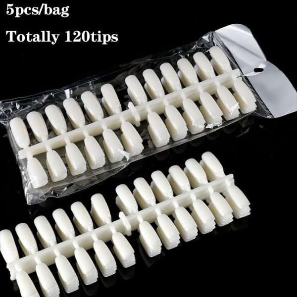 120Tips per Bag Flat Back Nail Tips For Making Nail Gel Polish Color Chart Book-6