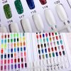 120Tips per Bag Flat Back Nail Tips For Making Nail Gel Polish Color Chart Book-8