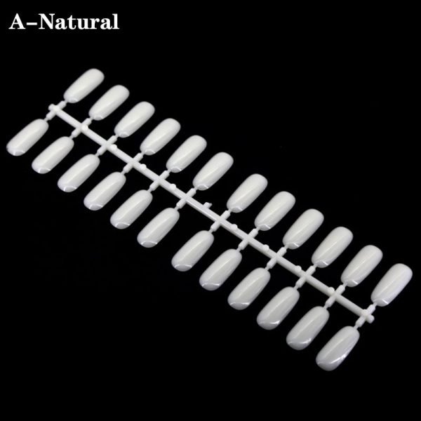 120Tips per Bag Flat Back Nail Tips For Making Nail Gel Polish Color Chart Book-9