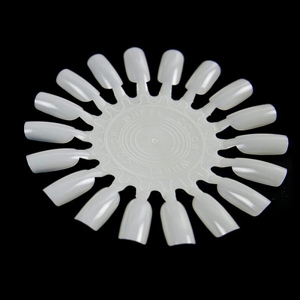 18 Tips Per Piece Nail Art Gel Polish Display Round Practice Wheel-2