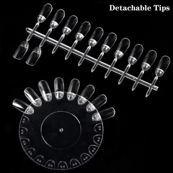 20 Tips Detachable Nail Art Gel Polish Display Round Practice Wheel-2