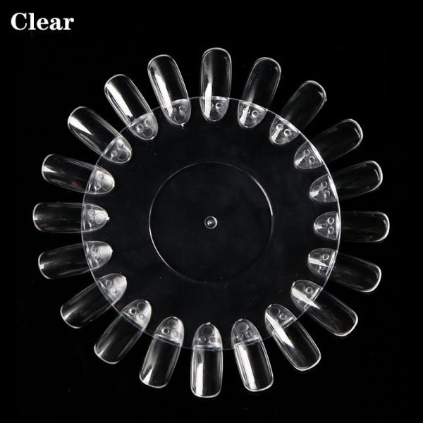 20 Tips Detachable Nail Art Gel Polish Display Round Practice Wheel-7