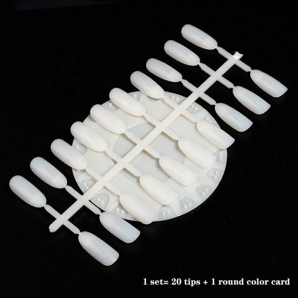 20 Tips Detachable Nail Art Gel Polish Display Round Practice Wheel-8