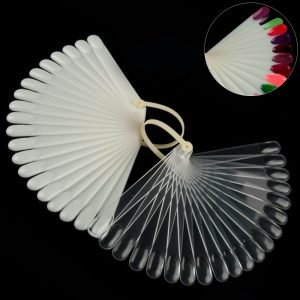 20 Tips Fan-Shaped Nail Art Display Fan Chart For Polish Gel Display