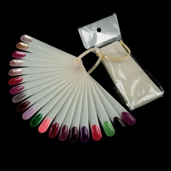 20 Tips Fan-Shaped Nail Art Display Fan Chart For Polish Gel Display-3