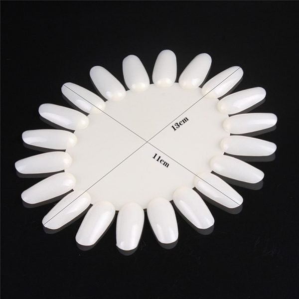 20 Tips Per Piece Nail Art Gel Polish Display Oval Practice Wheel-4