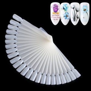 24 Tips Fan-Shaped Nail Art Display Chart For Polish Gel Display