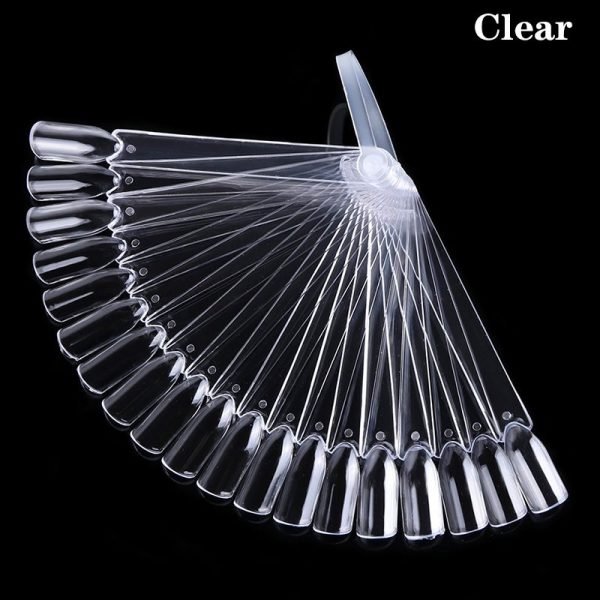 24 Tips Fan-Shaped Nail Art Display Chart For Polish Gel Display-6