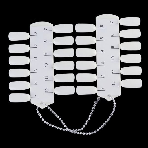 24 Tips Nail Art Gel Polish Color Display Chart With Necklace Chain-2