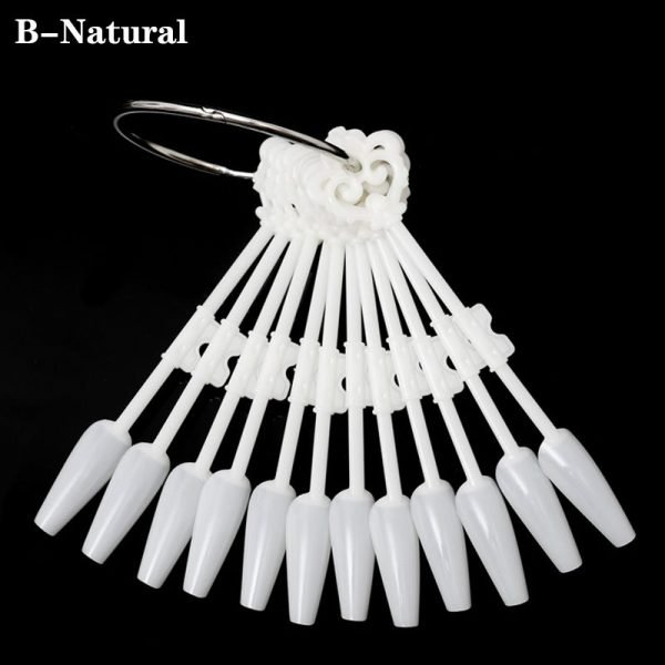 24 Tips per Set Stiletto And Coffin Tips Fan Shaped Nail Art Gel Polish Color Display-10