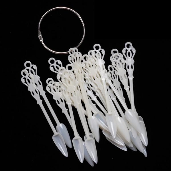 24 Tips per Set Stiletto And Coffin Tips Fan Shaped Nail Art Gel Polish Color Display-3