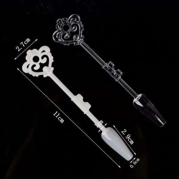 24 Tips per Set Stiletto And Coffin Tips Fan Shaped Nail Art Gel Polish Color Display-5