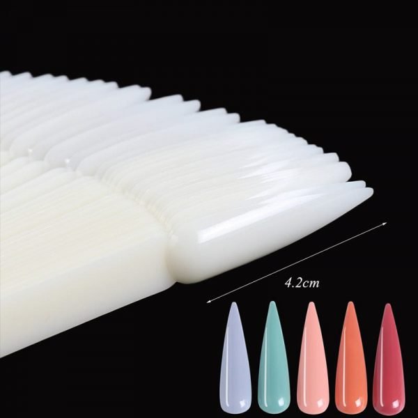 24 Tips per Set Stiletto Tips Fan Shaped Nail Art Gel Polish Color Display-3