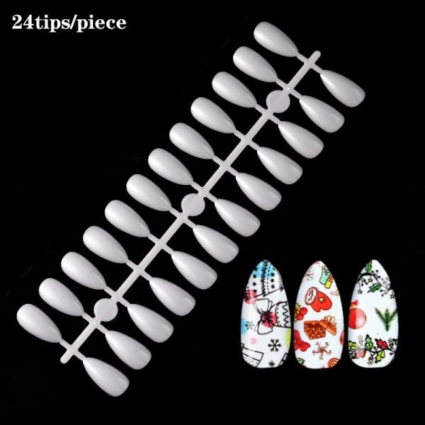 240Tips per Bag Almond Nail Tips For Displaying Gel Polish Color And Designs-1