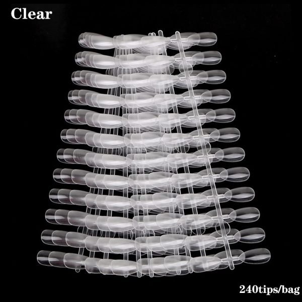 240Tips per Bag Almond Nail Tips For Displaying Gel Polish Color And Designs-8