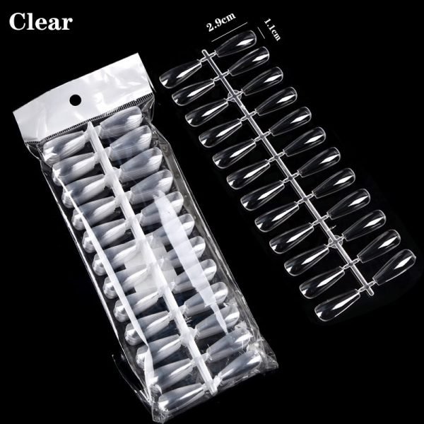 240Tips per Bag Coffin Ballerina Nail Tips For Displaying Gel Polish Color And Designs-10