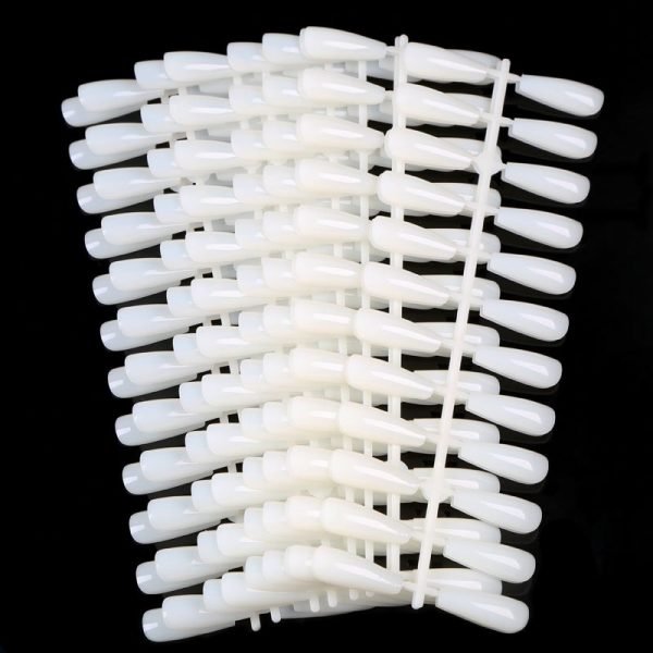 240Tips per Bag Coffin Ballerina Nail Tips For Displaying Gel Polish Color And Designs-3