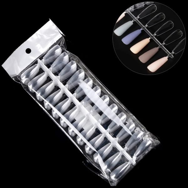 240Tips per Bag Coffin Ballerina Nail Tips For Displaying Gel Polish Color And Designs