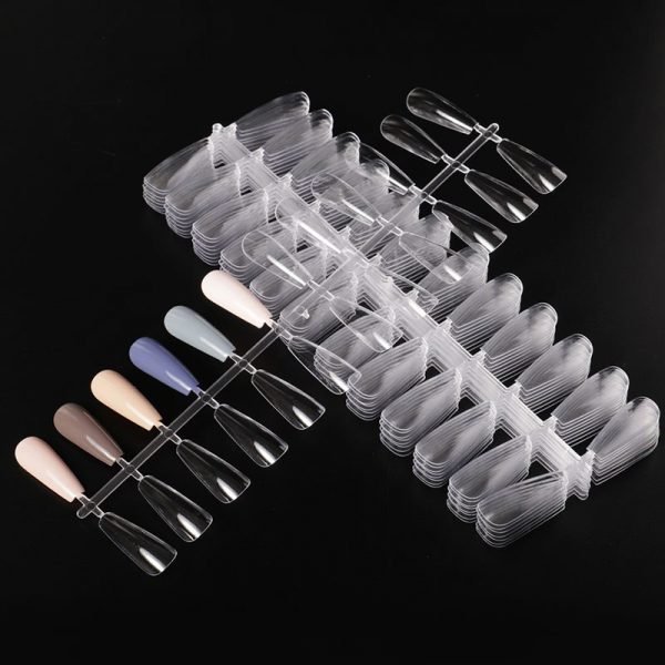 240Tips per Bag Coffin Ballerina Nail Tips For Displaying Gel Polish Color And Designs-8