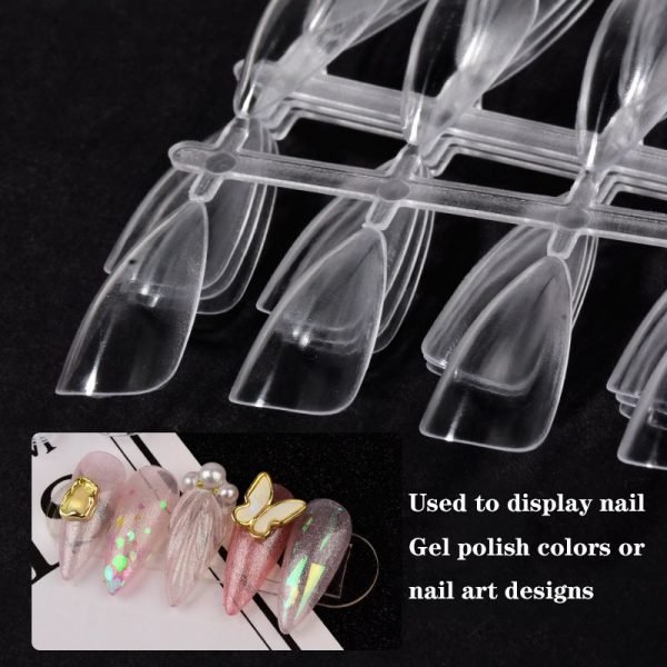 240Tips per Bag Mountain Peak Nail Tips For Displaying Gel Polish Color And Designs-3