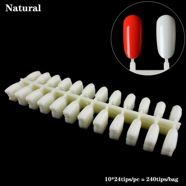 240Tips per Bag Oval Shape Nail Tips For Displaying Gel Polish Color And Designs-10