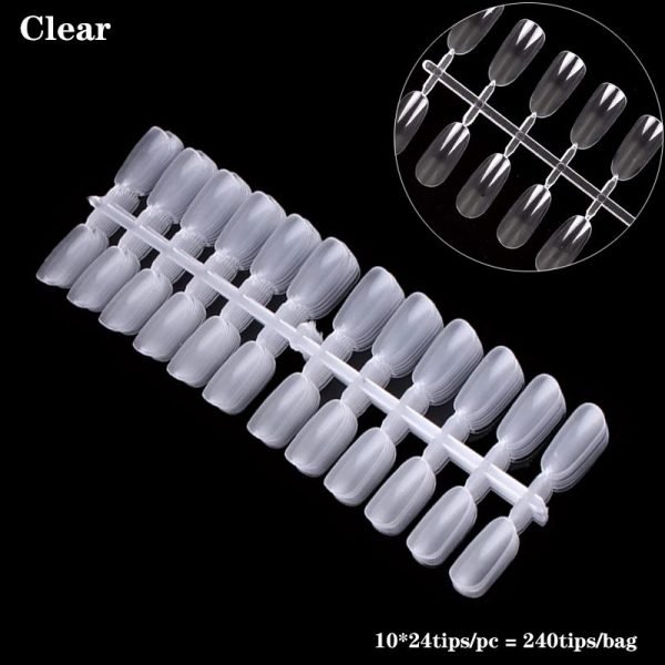 240Tips per Bag Oval Shape Nail Tips For Displaying Gel Polish Color And Designs-11