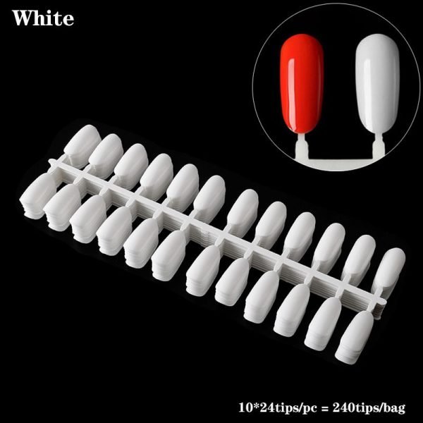 240Tips per Bag Oval Shape Nail Tips For Displaying Gel Polish Color And Designs-12