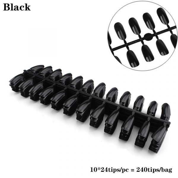 240Tips per Bag Oval Shape Nail Tips For Displaying Gel Polish Color And Designs-13