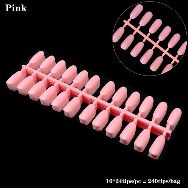 240Tips per Bag Oval Shape Nail Tips For Displaying Gel Polish Color And Designs-14