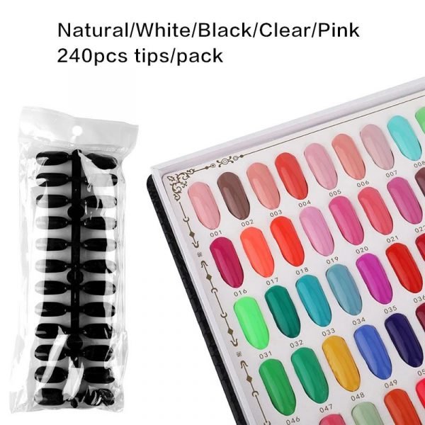 240Tips per Bag Oval Shape Nail Tips For Displaying Gel Polish Color And Designs-9