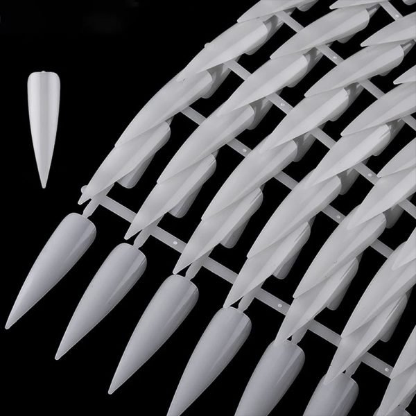 240Tips per Bag Sharp Stiletto Nail Tips For Displaying Gel Polish Color And Designs-2