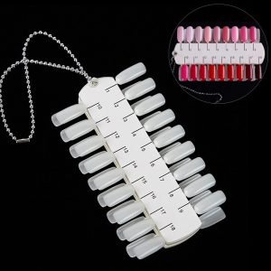 36 Tips Nail Art Gel Polish Color Display Chart With Necklace Chain