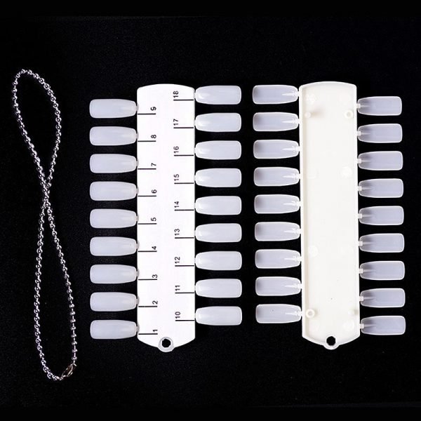 36 Tips Nail Art Gel Polish Color Display Chart With Necklace Chain-5