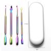 4 Different Types Rainbow Color Dead Skin Cuticler Pusher In Box-10
