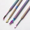 4 Different Types Rainbow Color Dead Skin Cuticler Pusher In Box-3