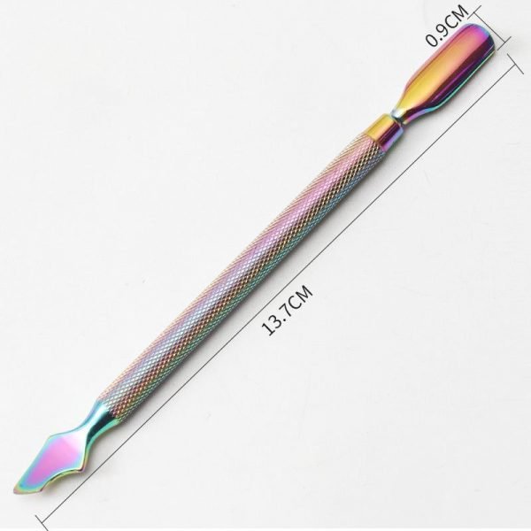 4 Different Types Rainbow Color Dead Skin Cuticler Pusher In Box-5