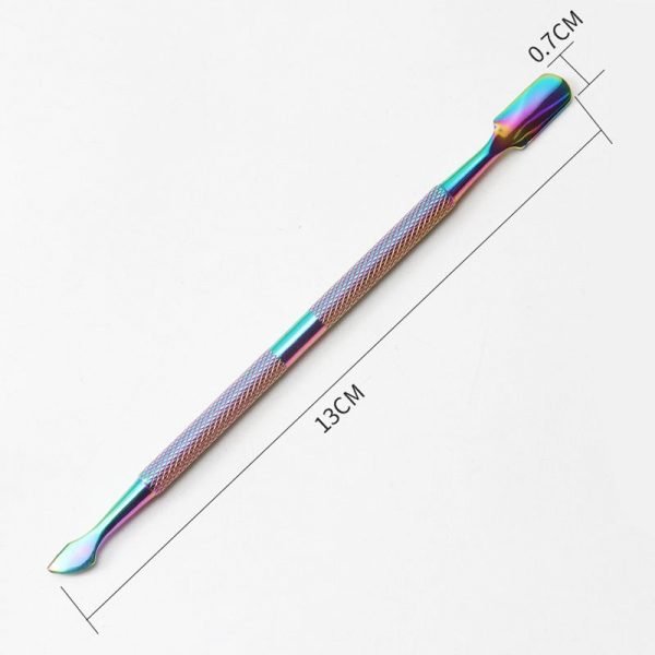 4 Different Types Rainbow Color Dead Skin Cuticler Pusher In Box-7