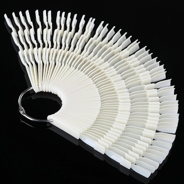 50 Branches 3 Knots Total 150 Tips Fan Shaped Nail Art Color Display Set-1
